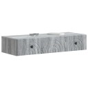 vidaXL Vegghengt Sidebord Grå sonoma 87,5 x 34,5 x 17 cm