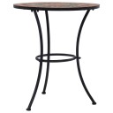 vidaXL Mosaikkbistrobord oransje/grå 60 cm keramikk