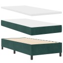  Box Spring Seng med Madrass & Benk Mørkegrønn 100x200 cm Fløyel