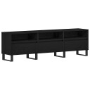  TV benk Svart Eik 150x30x44,5 cm Konstruert Tre