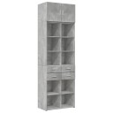  Oppbevaringsskap betonggrå 70x42,5x225 cm konstruert tre 8721102654282