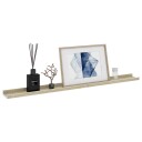 vidaXL Vegghyller 4 stk hvit og sonoma eik 100x9x3 cm