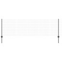 vidaXL Euro gjerdet med stolpe 25 x 0,8 m PVC-belagt stål Grå Mesh