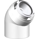 80/125mm Metalbestos ConneXt vinkelstykke 45° PP/Alu 2 stk. white/aluminium 80/125 mm