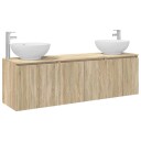 vidaXL Baderomsskapsett 3 stk. Sonoma eik 49,5 x 44,5 x 65 cm
