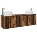 vidaXL Baderomsskapsett 3 stk. Gammelt tre 49,5 x 44,5 x 66 cm