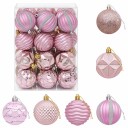 vidaXL Juleballsett 36 stk. Rosa 6 cm Polystyren