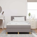  Box Spring seng med madrass & LED Taupe 120x200 cm Stoff