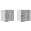  Kjøkkenskap 2 pcs Grå Sonoma 40 x 31 x 40 cm Konstruert tre