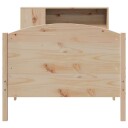  Seng med bokhylle uten madrass 100x200 cm heltre furu 8721158618672