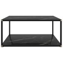 vidaXL Salongbord svart 80x80x35 cm herdet glass