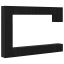  TV benksett 9 pcs Svart eik 100 x 30 x 30.5 cm Konstruert tre