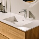 Korsbakken Corian Sidestilt Med Skrå Bunn Hvit Matt 160cm Venstre