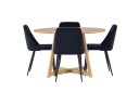 Venture Home Yakidon Spisegruppe 120 cm Rund med 4 Night Stoler Sort