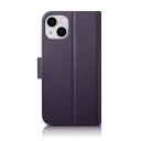 Icarer Lommebokveske 2-I-1-Deksel Iphone 14 Plus Anti-Rfid Leather Flip Case Mørk Lilla (Wmi14220727-Dp)