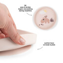 Done by Deer Silicone Stick&Stay Plate Playground Powder Pink Ø 18X H 3CM