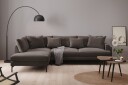 Menard 4 seters Venstrevendt Dyp L formet Sjeselongsofa i Manchester   Mørk grå