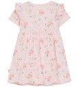 Minymo Dress Ss Aop Rib Pink 56