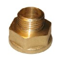 Messing nippelmuffe 1/2" x 3/8"