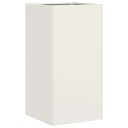 vidaXL Plantekasse hvit 40x40x80 cm kaldvalset stål