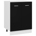 vidaXL Bunnskap svart 60x46x81,5 cm sponplate