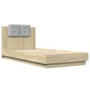 Sengeramme med hodegavl sonoma eik 100x200 cm konstruert tre 8721012276703