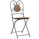  Sammenleggbare bistrostoler 2 stk terrakotta keramikk 4003403