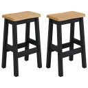 VidaXL Høy Barstol EKAI 2 pcs Svart 40 x 29 x 63 cm Heltre furu
