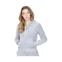 Juicy Couture Robertson Classic Velour Zip Hoodie - Silver Marl XS