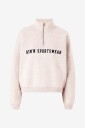 Aim'n   Collegegenser Varsity Sweat Half Zip   Beige