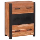  Serviesskap 3 pcs Brun 165 x 30 x 75 cm Massivt akasietre