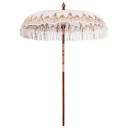 vidaXL Balinesisk Parasol Krem 185 x 185 x 260 cm