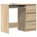 vidaXL Skrivebord sonoma eik 90x45x76 cm sponplate
