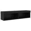  TV skap 2 pcs Svart Eik 60 x 30 x 30 cm Konstruert tre