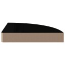 vidaXL Flytende vegghyller 4 stk h?yglans svart 25x25x3,8 cm MDF
