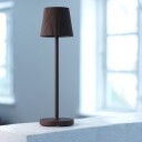 LumenLight Lucca oppladbar bordlampe brun