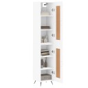 vidaXL Highboard hvit 34,5x34x180 cm konstruert tre 8720845498474