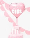Folie Ballong Hjerte med tekst It is a girl 45 cm