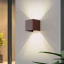 Lindby Dara Square LED Smart Utendørs Vegglampe Rust