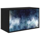 vidaXL Vegghengt TV skap RAALTE 69 x 33 x 40 cm Svart eik
