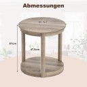 Rundt salongbord – 2 lags gummitre rustikk sjarm