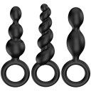 Satisfyer Booty Call Analplugg-sett       - Svart