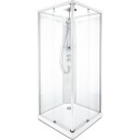 Contura Showerama Comfort dusjkabinett, 90x90 cm, hvit profil, klart glass