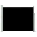 vidaXL Uttrekkbar sidemarkise 140x500 cm svart