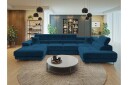 Gabina Sofa med Divan og Sjeselong 4 seter   Blå