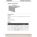Vindkappe 75x80x1000mm. 90° svekket i begge ender.