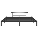 vidaXL Sengeramme svart metall 200x200 cm