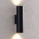 Arcchio Dilana vegglampe, rund, 2 lyskilde, svart