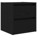  Veggmontert nattbord svart eik 38x34x40 cm