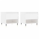  Salongbord 2 stk høyglans hvit 50x46x50 cm konstruert tre 8721012112087